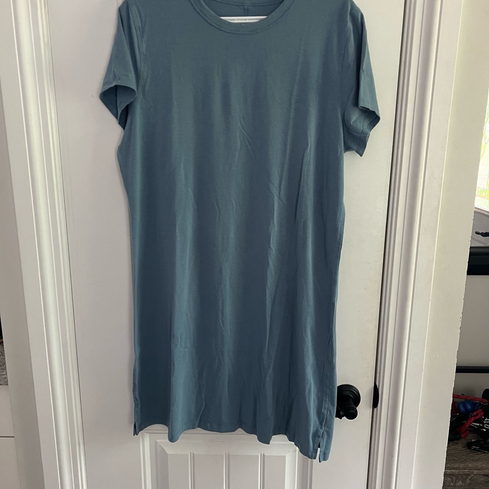 Lululemon Blue Short Sleeve T-Shirt Dress